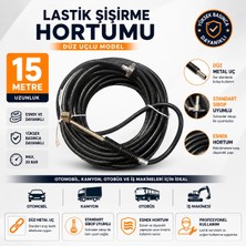 Yerli 15 METRE LASTİK ŞİŞİRME HORTUMU DÜZ UÇLU HAVA HORTUMU KOMPRESÖR HORTUMU