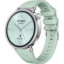 Sneezy Mi Watch S4 41MM Ile Uyumlu Prism Metal Tokalı Soft Yumuşak Silikon Kordon