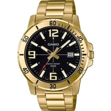 Casio MTP-VD01G-1BVUDF Erkek Kol Saati Pilli Suya Dayanıklı Altın Kaplama Kasa ve Kordon