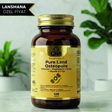Gnb Pharma Gnb Pure Land Osteopure Kalsiyum, Magnezyum, Çinko, Vitamin K ve D3 Içeren Takviye Edici Gıda – 120 Kapsül