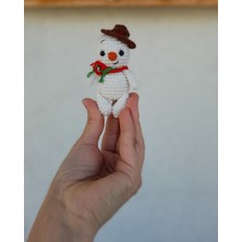 Renkli Ve Kreatif Amigurumi Kardan Adam Anahtarlık