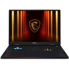 MSI Outlet Msı Nb Raıder 18 Hx Aı A2XWIG-218TR Ultra 9 285HX 64GB Ddr5 RTX5080 Gddr7 16GB 4tb SSD 18.0 Uhd+ Mınıled 120Hz W11 Home