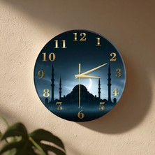 No 26 Dekor Cami Temalı Dekoratif Duvar Saati – 33 cm Uv Baskılı Mdf Duvar Saati