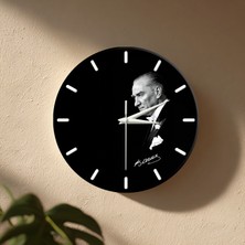 No 26 Dekor Atatürk Duvar Saati – 33 cm Uv Baskılı Mdf Duvar Saati