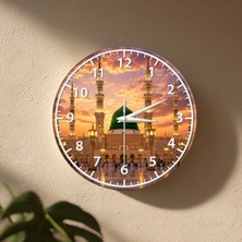 No 26 Dekor Mescid-I Nebevî Duvar Saati – 33 cm Uv Baskılı Mdf Duvar Saati