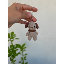 Renkli Ve Kreatif Amigurumi Örgü Köpek Anahtarlık