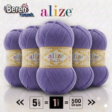 Alize  Baby Best - 851 Pervane Çiçeği - 5'li Paket - 100GR/240M - Bebek Ipi - Anti Pilling Tüylenmez Ip