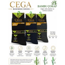 Çega Socks Dikişsiz Erkek Bambu Çorap Kokulu 6'lı