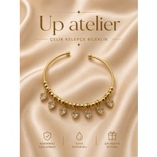 Up Atelier Zirkon Taşlı Çelik Kelepçe
