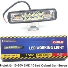 Carub Tepe Lamba Off Road 12V-80V 5 Merceklı Beyaz Sarı 15.5X4CM