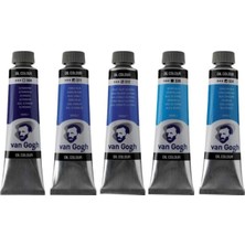 Talens Van Gogh Yağlı Boya 40ML - Mavi Renk Tonları 5'li Set 1