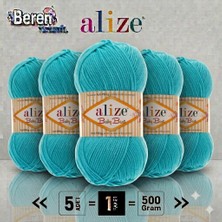 Alize  Baby Best - 287 Akumarin - 5'li Paket - 100GR/240M - Bebek Ipi - Anti Pilling Tüylenmez Ip