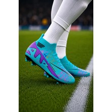 D-Mar Laliga Air Superfly Yetişkin ve Çocuk Çoraplı Halı Saha ve Çim Zemin Kramponu