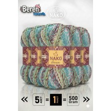 Nako Hercai 76037 - 5'li Paket - 100GR/156M - Hırka, Kazak, Atkı, Bere, Patik Ipi