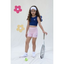 Miela Kids Tennis Club  Kız Çocuk Biker Tayt - Candy Pink