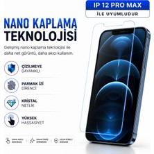 Powerfox iPhone 12 Pro Max Uyumlu Cam Karışımlı Nano Cam Ekran Koruyucu | 9h+ Çizilme Direnci | Yüksek Dokunmatik Hassasiyet