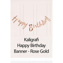 Borapack Happy Birthday Kaligrafi Rose Gold