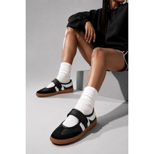 Muggo Speed Kadın Cırtlı Rahat Taban Günlük Sneaker Babet Ayakkabı