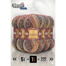 Nako Hercai 28179 - 5'li Paket - 100GR/156M - Hırka, Kazak, Atkı, Bere, Patik Ipi
