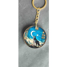 Miina Aksesuar 🐺 Bozkurt Temalı Epoksi Anahtarlık – Türk Ruhunu Yansıtan Özel Tasarım 🇹🇷