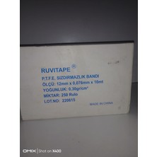 Ruvitape 12MMX10MT Beyaz Ptfe Teflon Bant 250 Adet