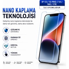 Powerfox iPhone 13/14/13 PRO/16E/17E Uyumlu Cam Karışımlı Nano Ekran Koruyucu | 9h+ Çizilme Direnci | Yüksek Dokunmatik Hassasiyet