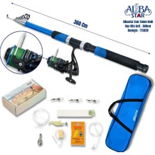 Albastar TTS020 Tam Takım Hobi Kıyı Olta Seti 75-150 gr Atarlı Fiberglas – Hafif, Dayanıklı ve Kullanıma Hazır