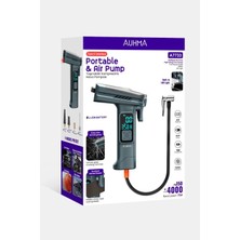 Araba Hava Pompası 4’ü 1 Arada: Kompresör + Cam Kırıcı + Kemer Kesici + LED Işık Şarjlı
