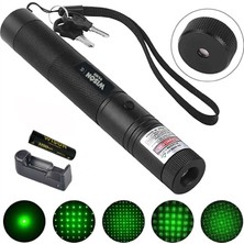 Wison WS-503 100MW 3.7V 3200 Mah Desen Başlıklı Şarjlı Yeşil Lazer Pointer
