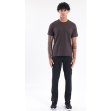 Rowinger Modal Interlock Kumaş Minimal Logolu Bisiklet Yaka Erkek Spor T-Shirt