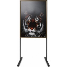 OfisDS B1 70X100 cm Bronz Yüksek Alüminyum Tek Taraflı Mobil Kaldırım Reklam Poster Pano