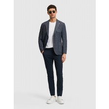 Cacharel Erkek Lacivert Slim Fit Pamuk Karışımlı Beli Lastikli Kanvas Pantolon 50321098-VR033
