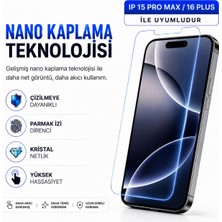 Powerfox iPhone 15 Pro Max/16 Plus Uyumlu Cam Karışımlı Nano Ekran Koruyucu | 9h+ Çizilme Direnci | Yüksek Dokunmatik Hassasiyet