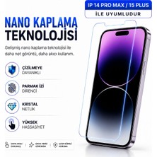 Powerfox iPhone 14 Pro Max/15 Plus Uyumlu Cam Karışımlı Nano Ekran Koruyucu | 9h+ Çizilme Direnci | Yüksek Dokunmatik Hassasiyet