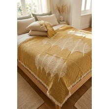 Livoras Home Müslin Pamuklu 220 x 240CM Çift Kişilik Pike Camel