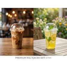 ÖZGÜN Milkshake Bardağı, Limonata Bardağı, Bira Bardağı, Kokteyl Bardağı Kapaklı 450 cc 10 Adet