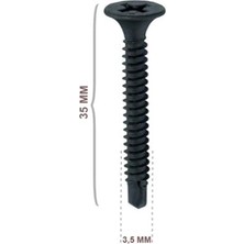 Tigron 3,5X35 mm Matkap Uçlu Alçıpan Vidası 1000 Adet