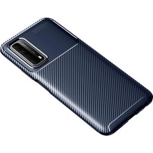 Huawei P Smart 2021 Kılıf Auto Focus Karbon Kapak - Lacivert