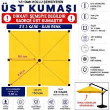 Şemsiyecim 3x3 Kare Yandan Kollu Şemsiye Üst Kumaşı Su Itici
