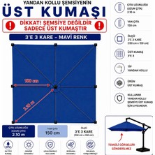 Şemsiyecim 3x3 Kare Yandan Kollu Şemsiye Üst Kumaşı Su Itici