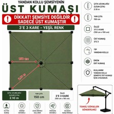 Şemsiyecim 3x3 Kare Yandan Kollu Şemsiye Üst Kumaşı Su Itici