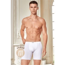Berrak 3 Adet 4435 Erkek Lazer Kesim Beyaz Kıyafet Altında Belli Olmaz Boxer Abani Classic