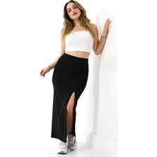 Gugus Kadın Derin Yırtmaçlı Maxi Boy Etek 92 cm Vucudu Saran Iç Göstermez