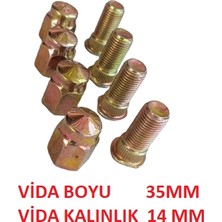 Motosvn Elektrıklı 3 (Üç) Tekerli Bijon Vida Somun Takımı 4 Lü