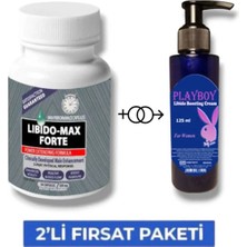 Guzzy Libido Max Forte Erkeklere Özel Bölge Destekleyici 30'lu + Playboy Libido Arttırıcı Krem 125 ml