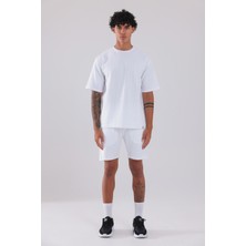 Rowinger Waffle Dokulu Oversize T-Shirt ve Şort Erkek Takım