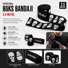 Voltrike Kuru Kafalı Boks-Kickbox-Muay Thai-Sanda El Bandajı Siyah 3.5 Metre