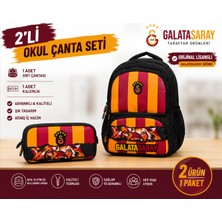 Zümrüt Kırtasiye Galatasaray Lisanslı Aslan Desenli Beslenme Çantası 26570+ Kalemlik 26571