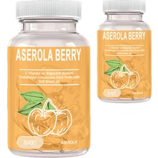 Guzzy Aserola Berry: 2 Adet Aserola Ekstresi Içeren C Vitaminli Antioksidanlı Probiyotik 30LU Soft Jel Kapsüller