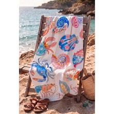 Tuğba Kuğu %100 Pamuklu 4 Kat Müslin Plaj Havlusu - Sea Wonders